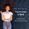 MAXYOYO 4ft Convertible Bean Bag Bed, Corduroy Huge Bean Bag Bed Full, Navy - 4 of 4