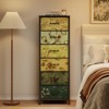 Aoibox Tall 6 Drawer Dresser Vintage Storage Organizer with Fabric Bins Metal Frame Wood Top for Bedroom Entryway - 4 of 4
