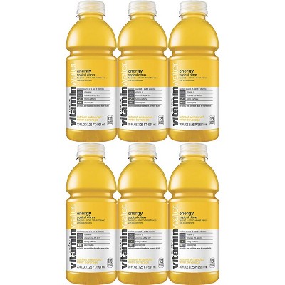 Vitamin Water Energy Tropical Citrus - Shine, 20 Oz Bottle (Pack of 6, Total Of 120 Oz)