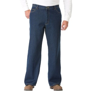 Liberty Blues by KingSize Men's Big & Tall Side-Elastic Wide Leg 5-Pocket Jeans - 1 of 4