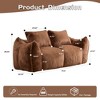 CAVINAS Bean Bag Couch for Adults, 75.2" Oversized Fluffy Faux Fur Loveseat, 2-Seater Couch with Memory Foam Filled for Living Room,Bedroom - 4 of 4