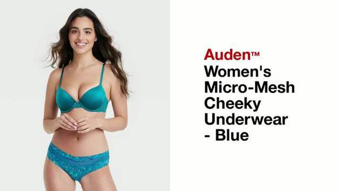 Women's Micro-Mesh Cheeky Underwear - Auden™ Blue, 2 of 6, play video