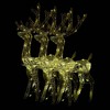 vidaXL Acrylic Reindeer Christmas Decorations 3 pcs 47.2 in. Warm White - 2 of 4