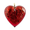 John Bead 2 Pieces Red Czech Glass Heart Pendant 26mm Lampwork Bead for Jewelry Making - 3 of 4