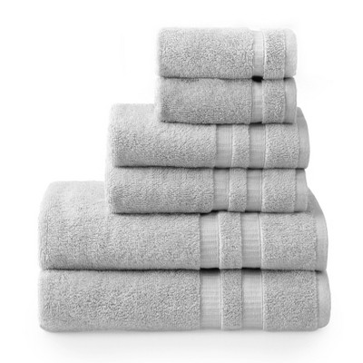 6pc Bleach Master Towel Set Silver - Welhome
