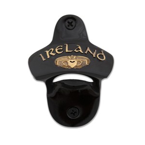 Slickblue Wall Mount Bottle Opener, Irish Bar Decor, 4 Design Options, Solid Brass, 3.25"x2.5", Color Options - 1 of 3