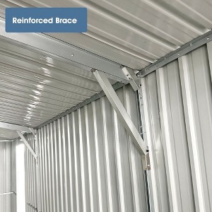 Outdoor Storage Shed, Metal Garden Shed Backyard with 2 Doors and 4 Vents for Car,Truck,Bike, Garbage Can,Tool,Lawnmower - 1 of 4