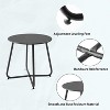 Simple Trending Outdoor and Indoor End Table for Garden Balcony Yard, Black - 3 of 4