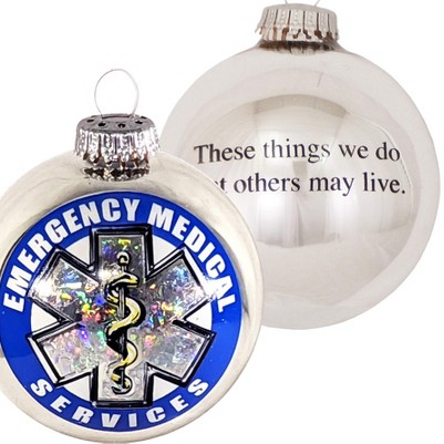 bright silver with emergency medical services-ems logo