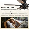 Siljoy 52 Inch Farmhouse Flush Mount Ceiling Fan with Lights and Dual Blades (Remote Included 5 Blades)for Patio Bedroom and Living room - 3 of 4