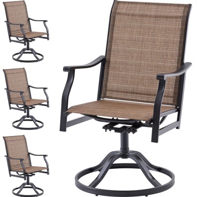 Maggift Patio Seating Sets, Outdoor Dining Chairs Set of 4, Ergonomic Design, Durable Frame for Patio, Backyard, Balcony, Brown, 23"*21.7"*40.2"
