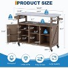 coucheta Grill Cart with Stainless Steel Tabletop, Outdoor Cart with Storage Cabinet, Spice Rack, Towel Holder, Patio Kitchen Island for BBQ - 2 of 4