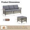 Buenhomino Patio Furniture Wicker Outdoor Conversation Set - 4 of 4