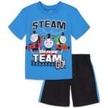 Thomas & Friends Tank Engine Toddler Boys Mesh Athletic T-Shirt Mesh Shorts Set Blue 