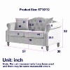 TiramisuBest 57" 2-Seater Tufted Velvet Sofa with Rolled Arms & Nailhead Trim, Grey for Living Room, Bedroom & Office - w/2 Pillows - 4 of 4