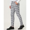 Lars Amadeus Men's Color Block Slim Fit Flat Front Plaid Dress Pants - image 2 of 4