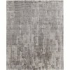 Gray and Ivory Abstract Hand Woven Worn Faded Area Rug - 4 of 4