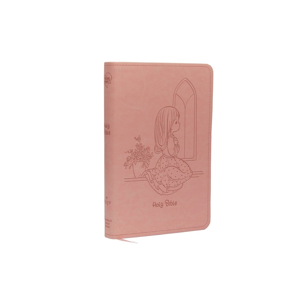 Nrsvce, Precious Moments Bible, Pink, Leathersoft, Comfort Print - by Catholic Bible Press (Leather Bound)