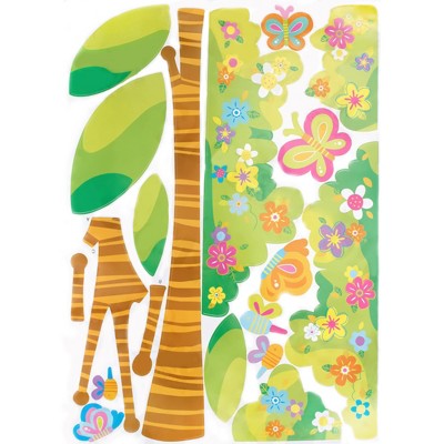 Slickblue Peel & Stick Garden Corner Wall Decal 19.5x27 inch – Creative Vinyl Wall Art for Smooth Surfaces