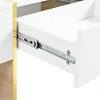 Modern Coffee Table, Rectangular Modern Style Coffee Table with 2 Drawers, Retro End Table for Home, Office - 4 of 4