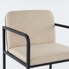 PAGED Modern Upholstered Bar Stools Set of 2, Counter Height Stools with Backs & Metal Frame for Cafe Kitchen Dining Room - 4 of 4