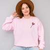 Embroidered Heart Lollipop - Women's Graphic Sweatshirt - 3 of 4
