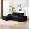 KWPZQEB 98.4" Modular Sectional Sofa Set, 4 Seat Comfy Cloud Couch with Oversized Chaise & Deep Seat, Convertible L-Shape Couch for Living Room - 3 of 4