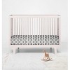 Bacati - Ikat Gray Dots Muslin 100 percent Cotton Universal Baby US Standard Crib or Toddler Bed Fitted Sheet - 4 of 4