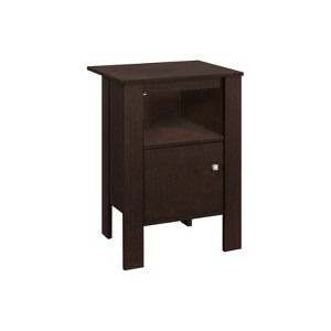 FONTOI Rectangle End Table, with Storage Space, Side Table, Nightstands for Living Room Bedroom, Dark Brown, 17.25"*24.25"*14" - 1 of 4