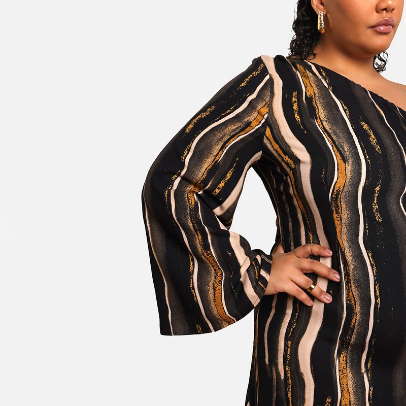 Rebdolls Women's Esperanza Stripe Print Maxi Kaftan Dress, 2 of 4