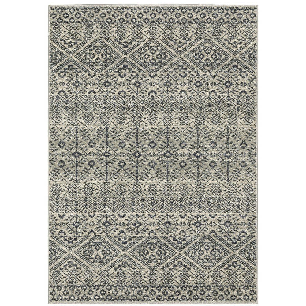 Photos - Area Rug 3'3"x5' Bryant Geometric Indoor  Blue/Beige - Captiv8e Designs