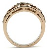 Slickblue Women's Western Style Ring, IP Rose Gold Stainless Steel, Citrine Yellow Synthetic Crystal, Size 5-11 - 3 of 4