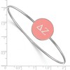 Black Bow Jewelry Sterling Silver Delta Zeta Greek Life Bangle Bracelet 8 Inch - 2 of 3