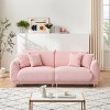 NicBex Teddy Fabric Loveseat Sofa Mid Century Modern Love Seat Couches with 4 throw pillows and hardware feet,Suitable for Bedroom,Living Room - 4 of 4