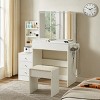 Vanity Table Modern with LED Mirror and Charging Station for Bedroom 43.30in Wide-3irtyhousy - 2 of 4