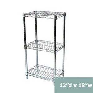 Shelving.com Chrome Wire Shelving with 3 Tier Shelves - - 1 of 3