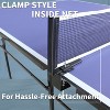 Belatt 8ft Competition-Grade Foldable Ping Pong Table Set - Indoor MDF Table Tennis with Net, 2 Paddles, 3 Balls, Wheels & Lock Blue - 3 of 4