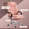 TiramisuBest Pink Polyester Office Massage Chair with Foot Rest, 6 Vibration Points, Heat - 3 of 4