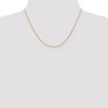 Black Bow Jewelry 1mm 14k Yellow Gold Round D/C Solid Wheat Chain Necklace - 2 of 4