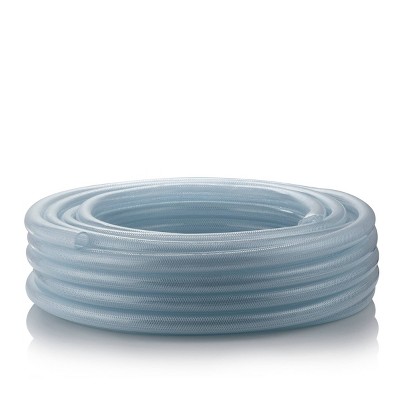 100' Clear Braided PVC Tubing for Garden and Pond