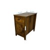 Kumasinova Wood Nightstand with Charging Station,Farmhouse Night Stand with Barn Door&Drawer,Bedside Table with Storage,Bedroom Furniture - 2 of 4