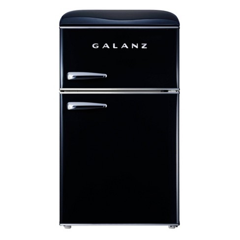 Galanz Retro 3 1 Cu Ft True Freezer Dual Door Refrigerator Black Target