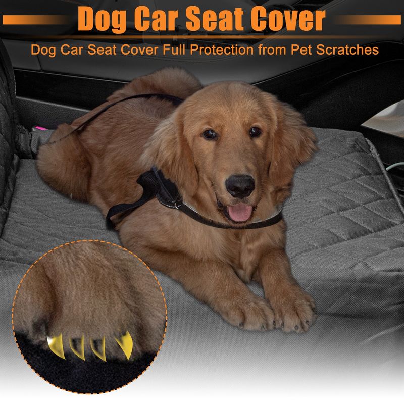 Unique Bargains 5 Layer 600D Oxford Cloth with Side Flaps Front Seat Full Protection Dog Car Seat Cover Black 1 Pc, 2 of 7