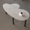 FONTOI Contemporary Rotatable Cocktail Table, 360 Rotating Coffee Table Sintered Stone Tabletop Living Room Bedroom Office Home, White, 52"*26.4"*5.7" - 2 of 4