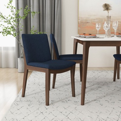 NicBex Mid Century Wooden Dining Chairs Set of 2 with Upholstered Cushion Back,Stylish Accent Chairs for Dining Room,Kitchen,Office