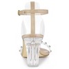 Allegra K Women's Rivet Decor Clear Block Heel Buckle Closure Ankle Strap Sandals - 4 of 4