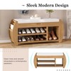 KTMBDW 34" Shoe Storage Bench with Padded Seat Cushion and Curved Side, Shoe Cabinet, Shoe Organizer for Entryway, Hallway, Living Room - 4 of 4