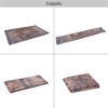 SKRAN Washable Area Rugs, Low-Pile, Non-Slip, Non-Shedding, Foldable, Kid & Pet Friendly -for Living Room, Bedroom, Kitchen, (Burgundy/Blue) - 4 of 4