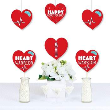Big Dot of Happiness Happy Heartiversary - Hearts Decorations DIY CHD Awareness Essentials - Set of 20