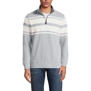 Lands' End Men's Bedford Rib Quarter Zip Sweater - 1 of 4